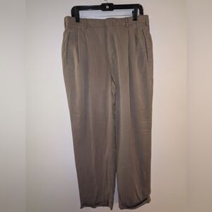 Savane Dress Pants Brown Cuffed Bottom Men's Size 32 x 32